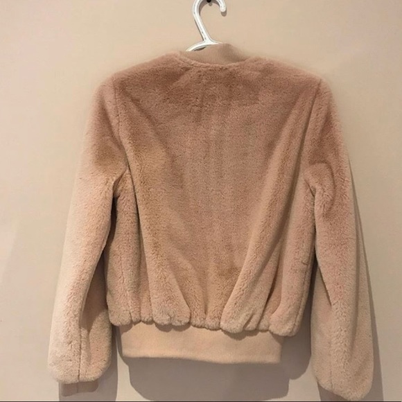 faux fur bomber jacket - Picture 2 of 2